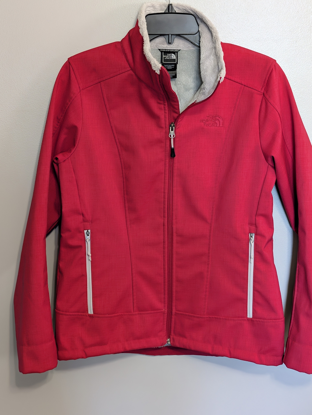 The North Face Women's PINK Utility Jacket with Fleece Lined Soft Shell Sz Med